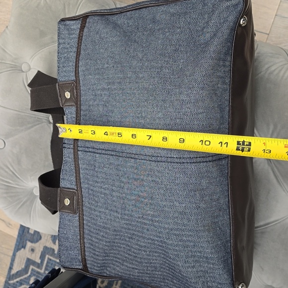 THIRTY-ONE Suite Success Tote in Navy Tweed with Brown Accents - Picture 16 of 17